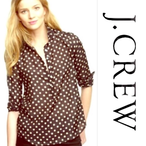 J. Crew Tops - J CREW Silk & Cotton popover